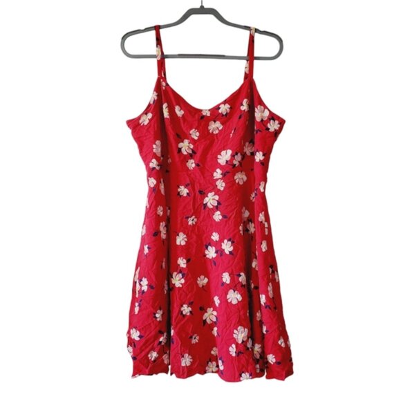 Old Navy Red Floral Mini Dress - Picture 3 of 8